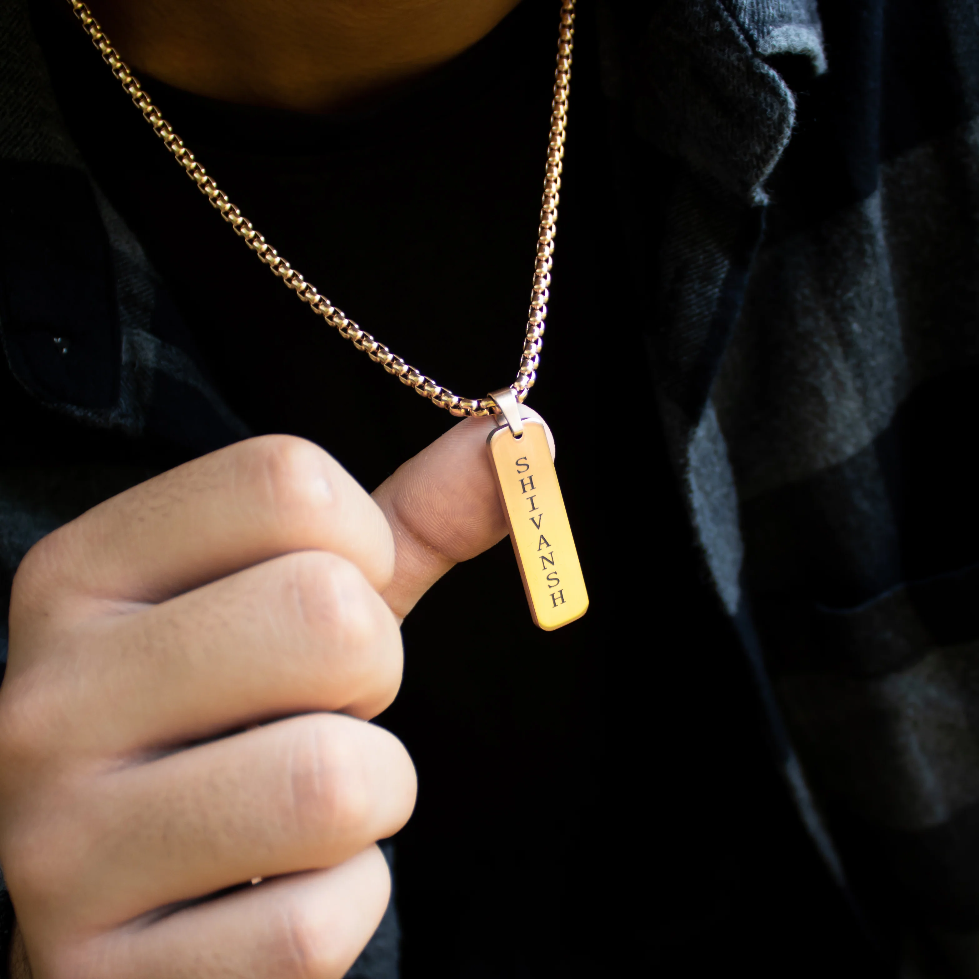 Reversible Tag Necklace For Him - Image 7