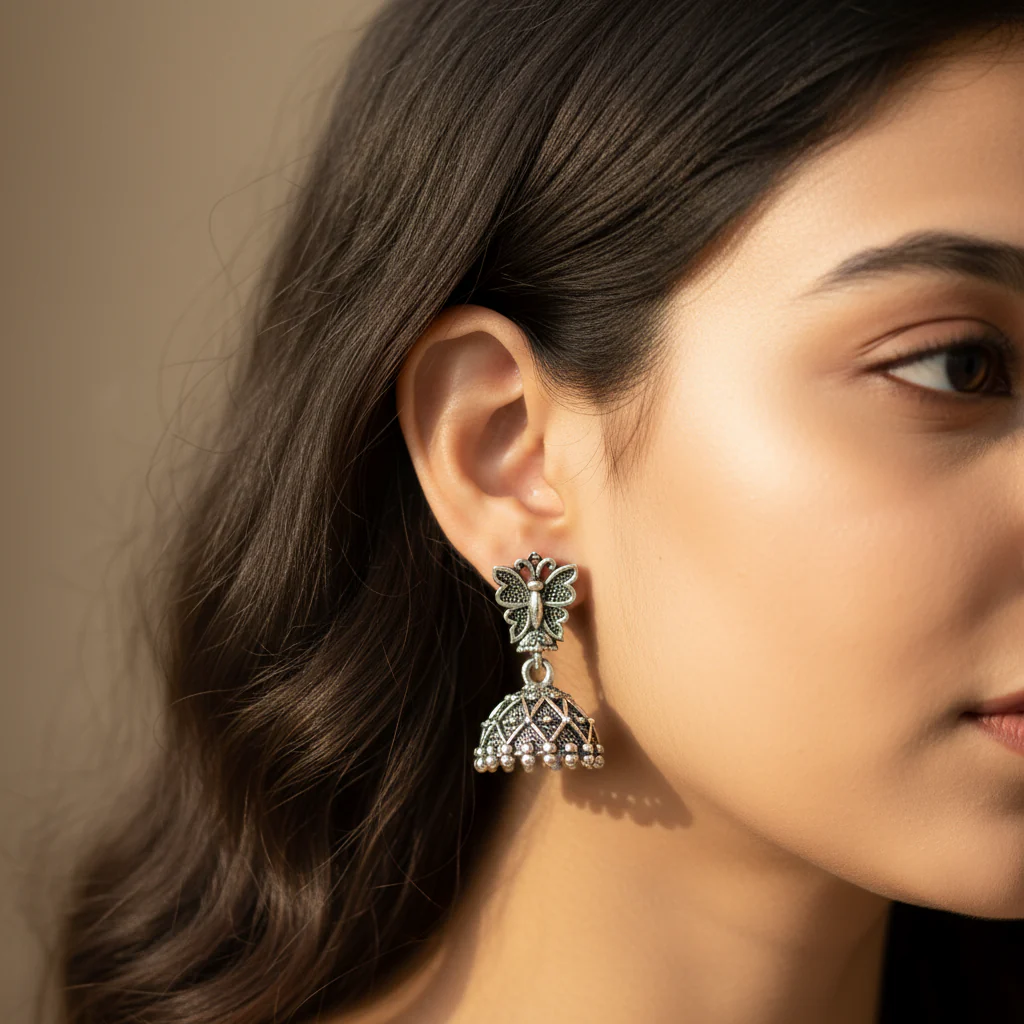 Set of 12 Random Earrings with Folding Jhumka Box with Name - Image 11