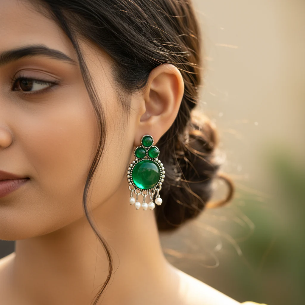 Set of 12 Random Earrings with Folding Jhumka Box with Name - Image 4