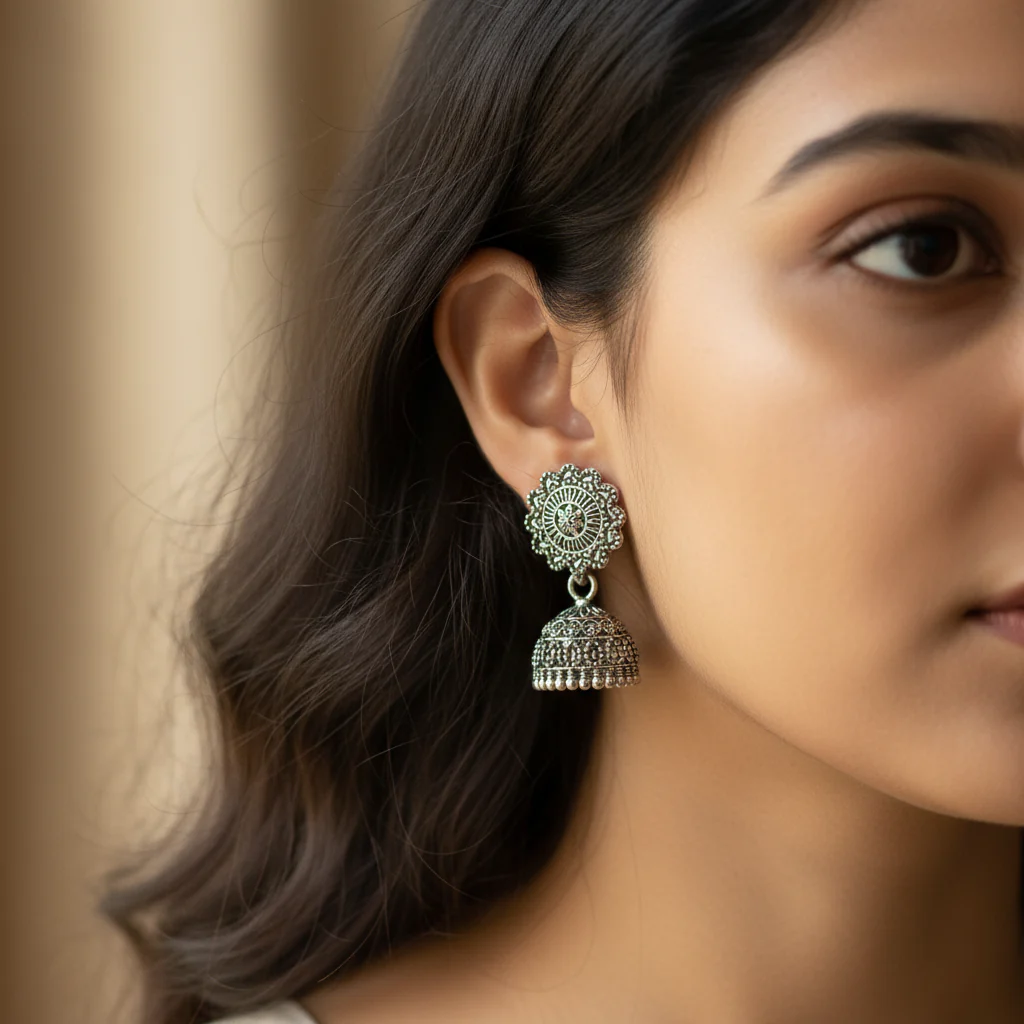 Set of 12 Random Earrings with Folding Jhumka Box with Name - Image 6