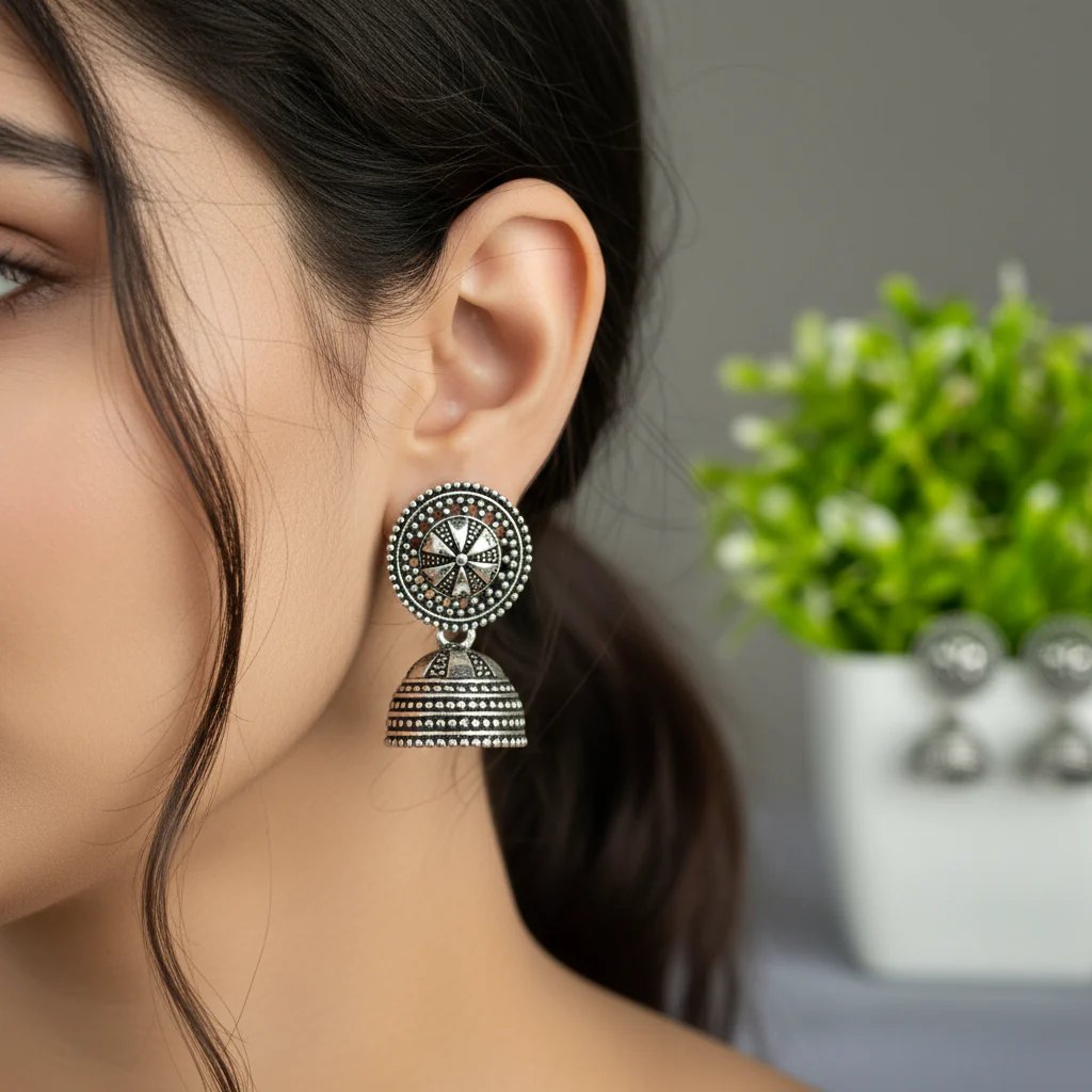 Set of 12 Random Earrings with Folding Jhumka Box with Name - Image 8