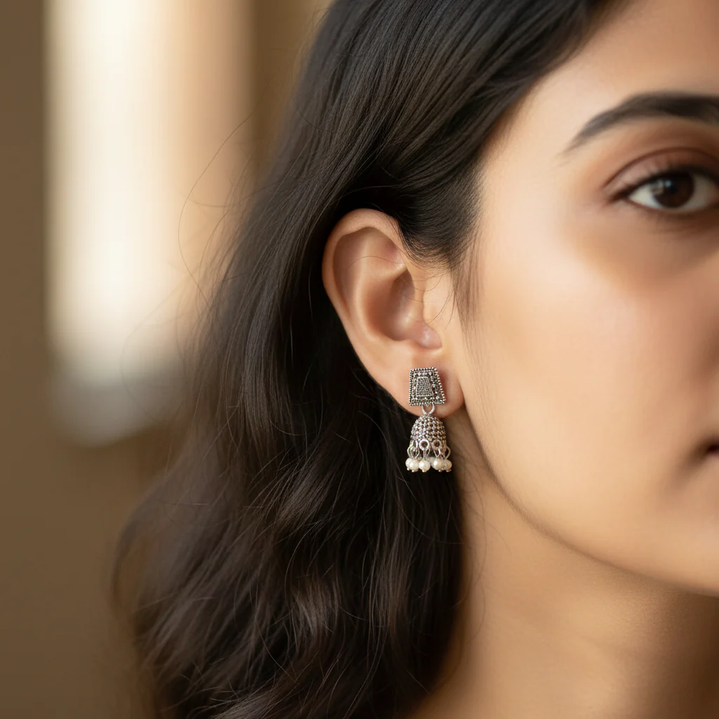 Set of 12 Random Earrings with Folding Jhumka Box with Name - Image 9